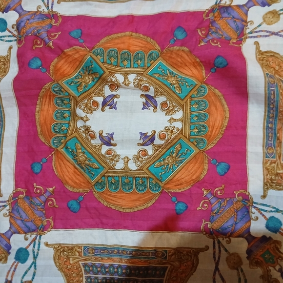 vintage TRUSSARDI cotton scarf - Picture 3 of 4